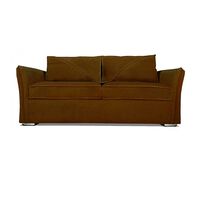 Sofá Elegant Detail Atlanta 3 Cuerpos Tela Café