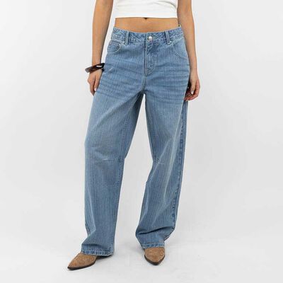 Jeans Mujer Icono Celeste, Gris, Indigo