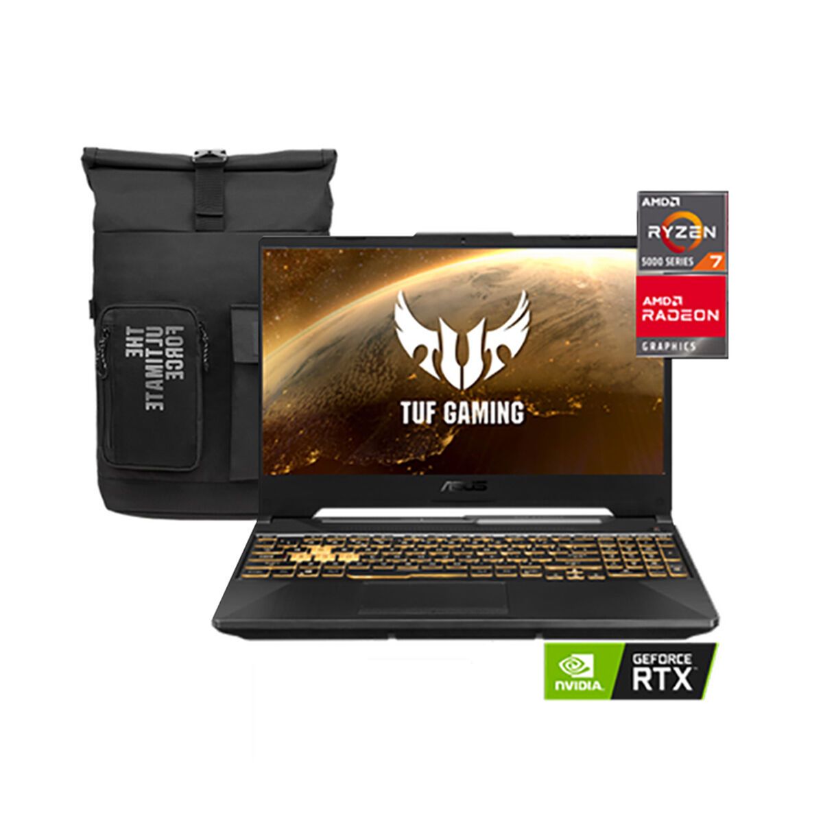 Notebook Gamer Asus Tuf Gaming A15 FA506QM-HN023T Ryzen 7-5800H 16GB 512GB SSD 15.6" NVIDIA RTX3060