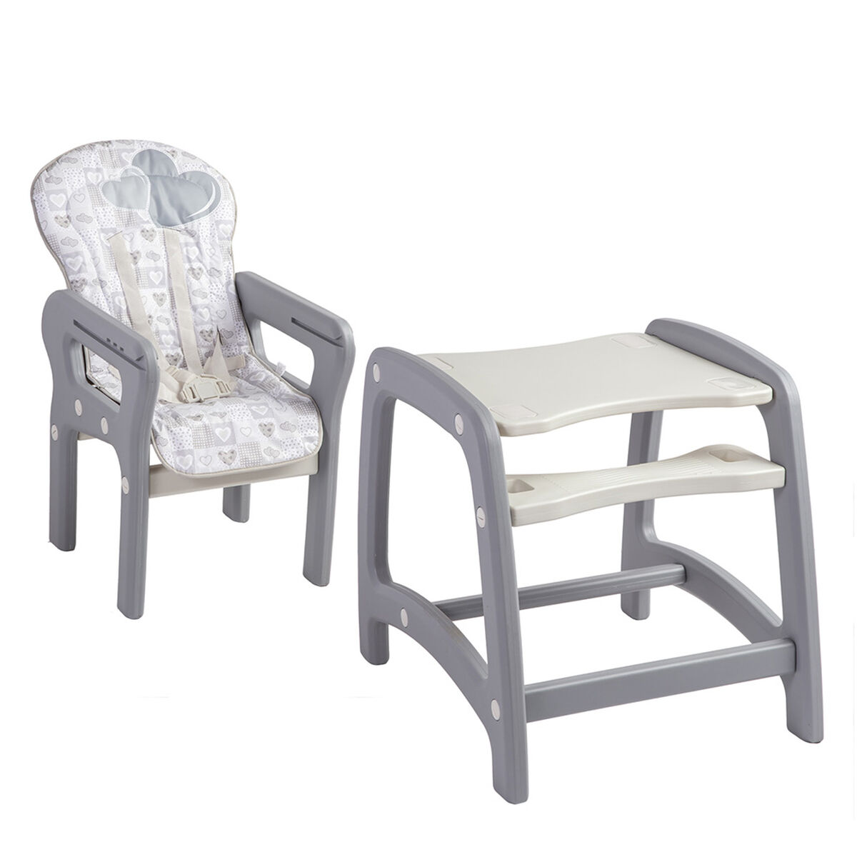 Silla de Comer Portatil Kinder SX Gris Bebesit