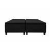 Base de Cama Ba&uacute;l Almore 2 Plazas Base Dividida Negro +  Respaldo