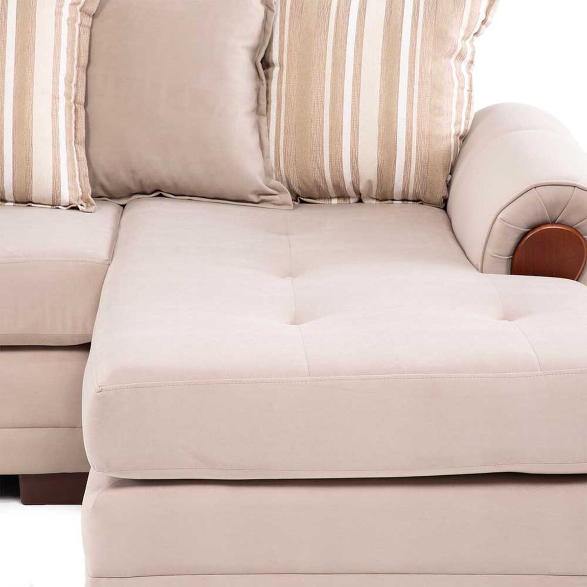 Sof&aacute; Seccional Living Factory Arizona 4 Cuerpos Beige