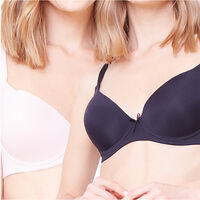 Pack 2 Sostén Copa D Intime Black, Rosado, Verde