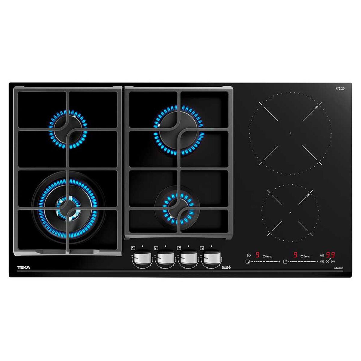 Encimera a Gas y Eléctrica Teka JZC 96342 BK  6 Quemadores