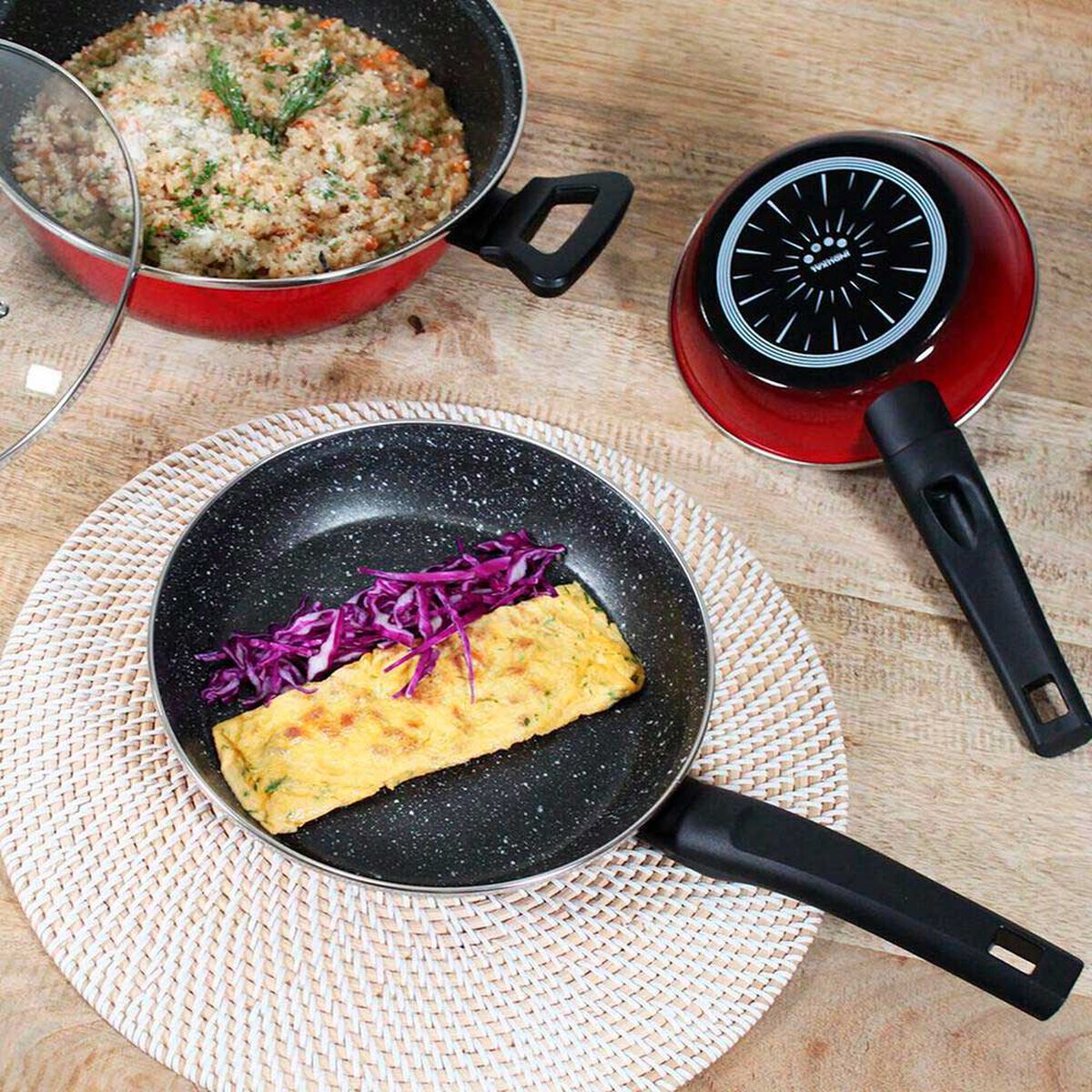 Sart&eacute;n Acero Vitrificado Magefesa Coral Due 20 cm