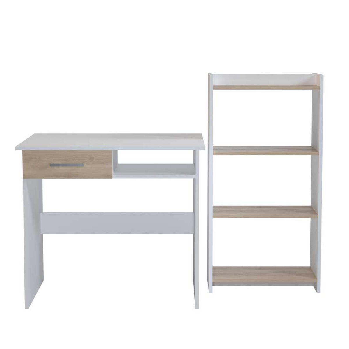 Escritorio 1 Cajón + Estante Silcosil Blanco Madera