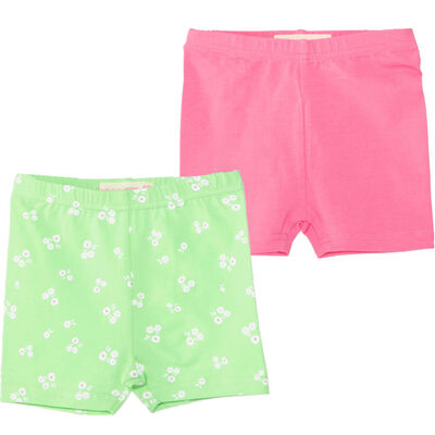 Pack 2 Calza Estampada Corta de Algodón Beba Chess Baby Verde