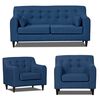Juego de Living Innovamuebles Dali Sofá 3 Cuerpos + Dos Sillones 1 Cuerpo Azul