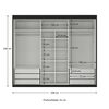Closet Di Poretti Design Senna 3 Puertas 6 Cajones Negro