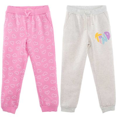 Imagen 1 del producto Pack 2 Pantalón Buzo Niña Chess Gris, Rosado