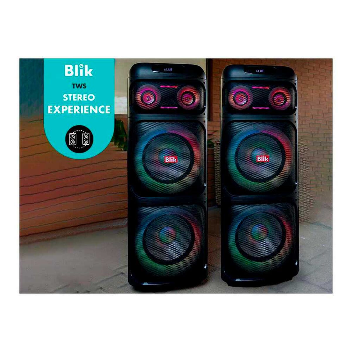 Parlante Bluetooth Blik Light Up 900 Negro