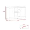 Combo Gabinete 2 Puertas + Cajonera 2 Puertas TuHome Home Office Negro Soft-Coñac