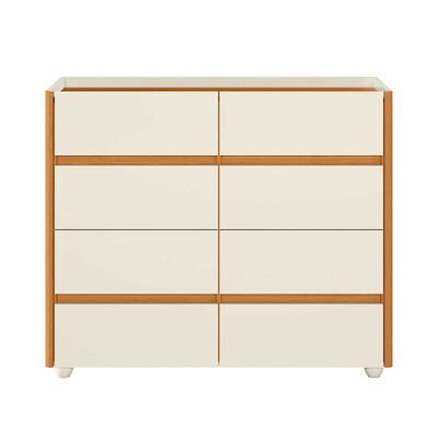 Imagen 1 del producto Cómoda Vekkahome Detalle Curvo 6 Cajones Beige