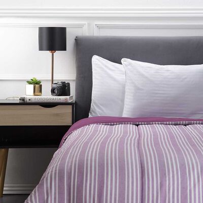 Plumón Soft Touch Estampado Zibel 1,5 Plazas Liso Berry