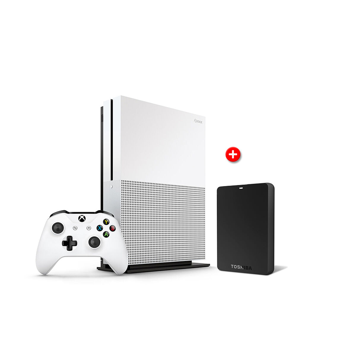 Combo Consola Microsoft Xbox One S 1TB Blanca + Disco Duro Externo Toshiba 2TB