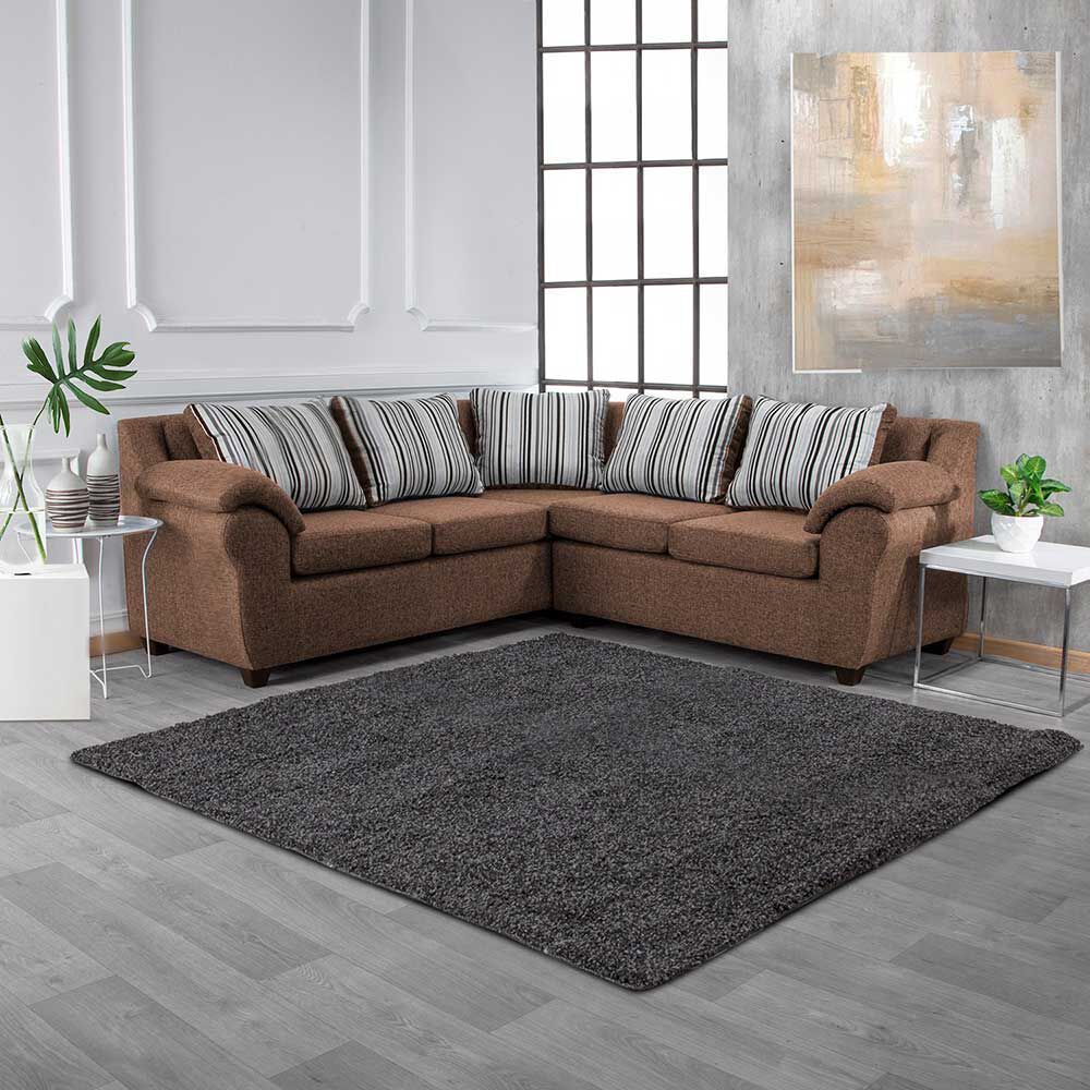 Sofá Seccional Muebles MPR Cattaleya 5 Café