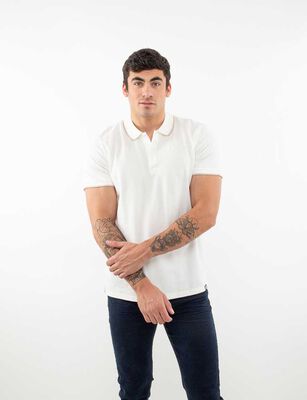 Imagen 1 del producto Polera Piqué Hombre Icono Blanco, Grafito, Negro, Verde-Osc