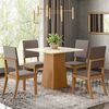 Juego de Comedor Home Mobili Mare 4 Sillas Beige