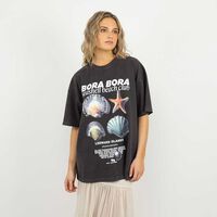 Polera Con Estampado Ovesized Mujer Icono Marengo
