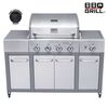 Parrilla a Gas Encendido Electrónico BBQ Grill Buffalo Acero Inoxidable 4 Quemadores Centrales + 1 Lateral