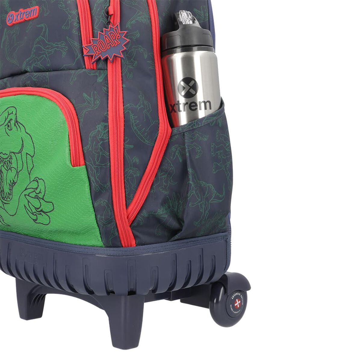 Mochila Con Ruedas Niño Cross 2.0 Dino Azul L Xtrem