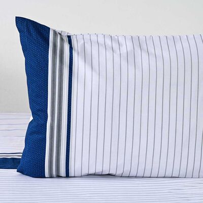 Imagen 2 del producto Juego de Sábanas American Family 1.5 Plazas 144 Hilos Marino Piedra