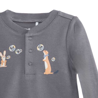 Imagen 2 del producto Conjunto Body+Calza de Algodón Chess Baby Grey