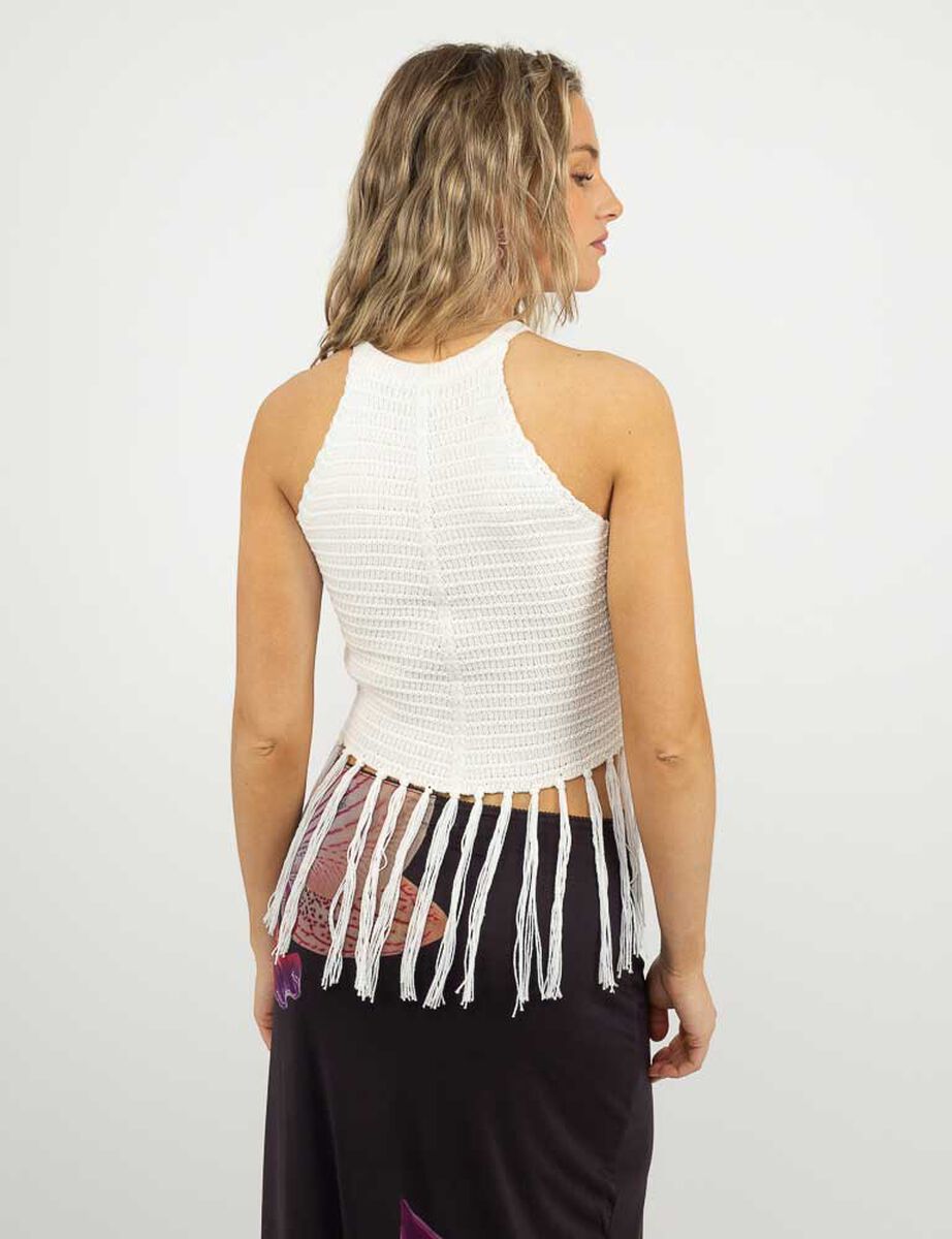 Polera Crop Sin Mangas Mujer Icono