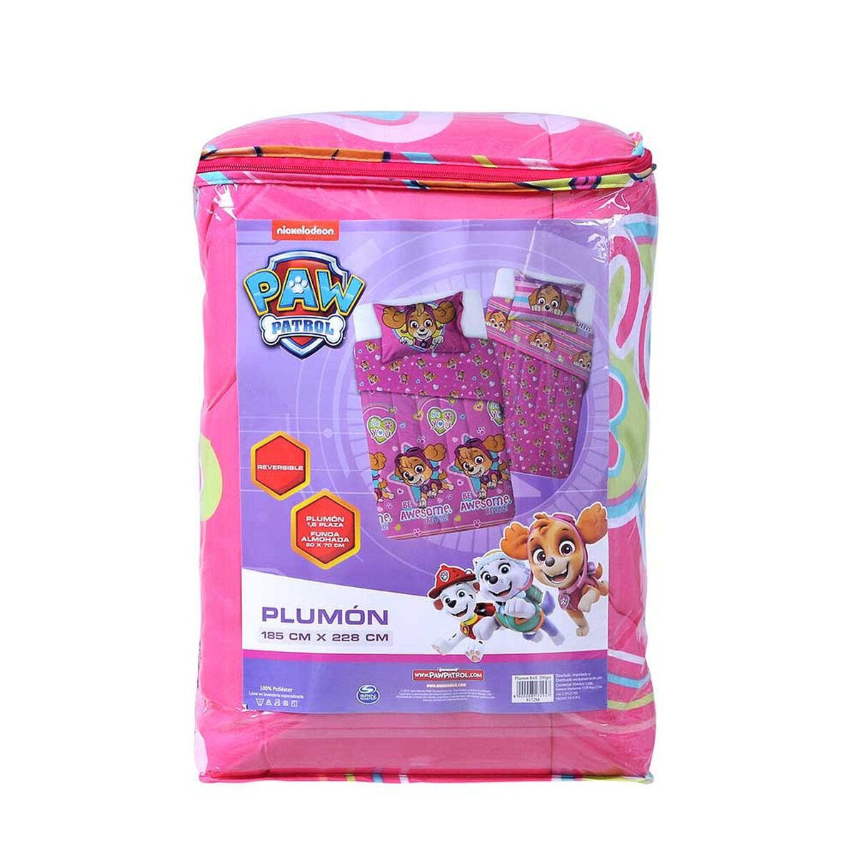 Plumón Infantil Paw Patrol 1,5 Plazas Be you Niña