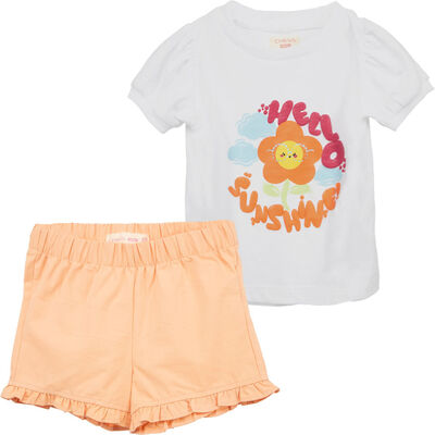 Imagen 1 del producto Conjunto Polera+Short Bebé Chess Baby Blanco