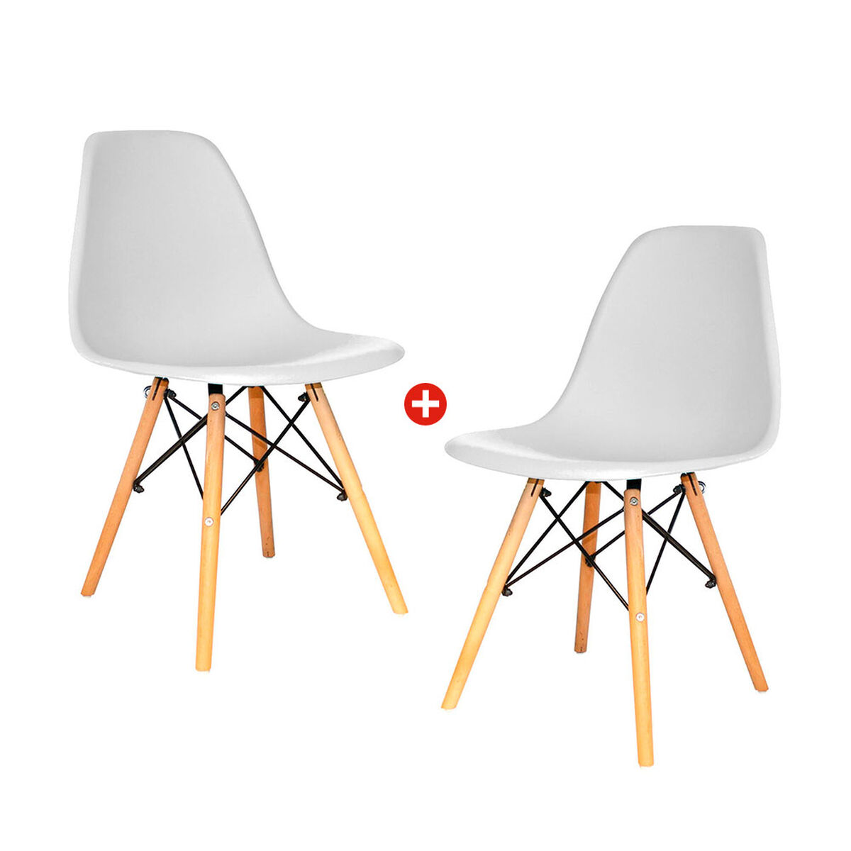 Pack 2 Sillas Oslo Eames Blanco
