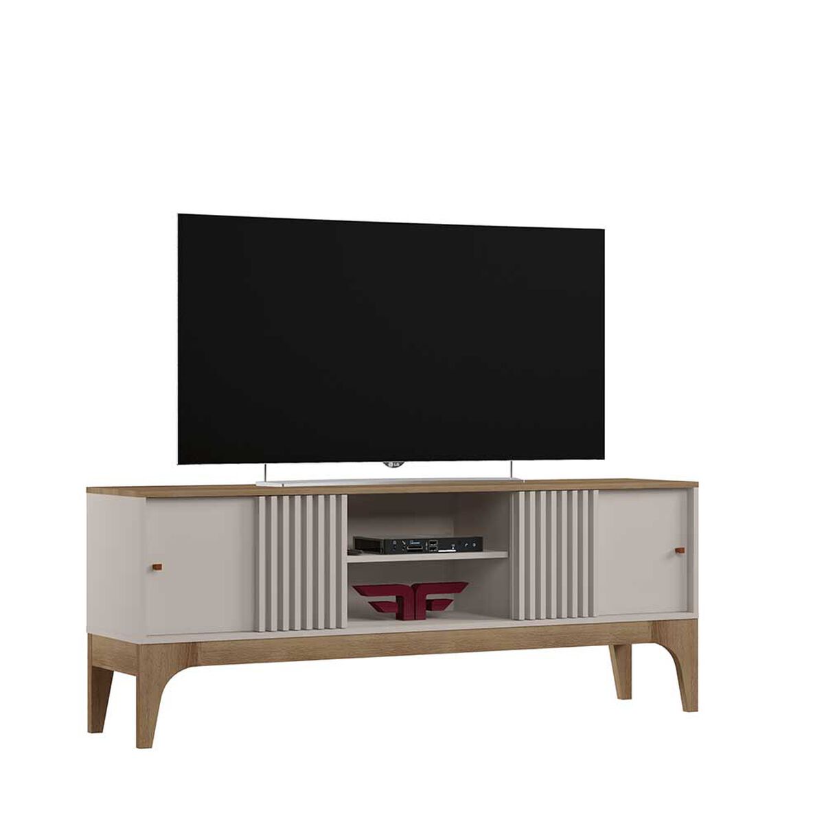 Rack TV Exit Florencia Hasta 70" Beige Cedro