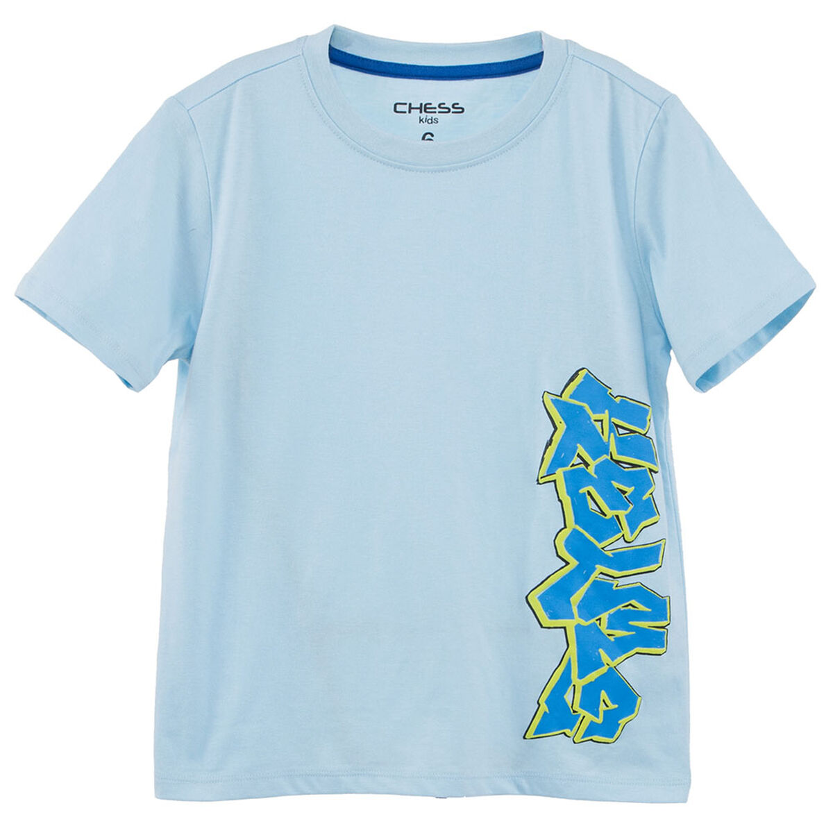 Polera Manga Corta de Algodón Niño Chess