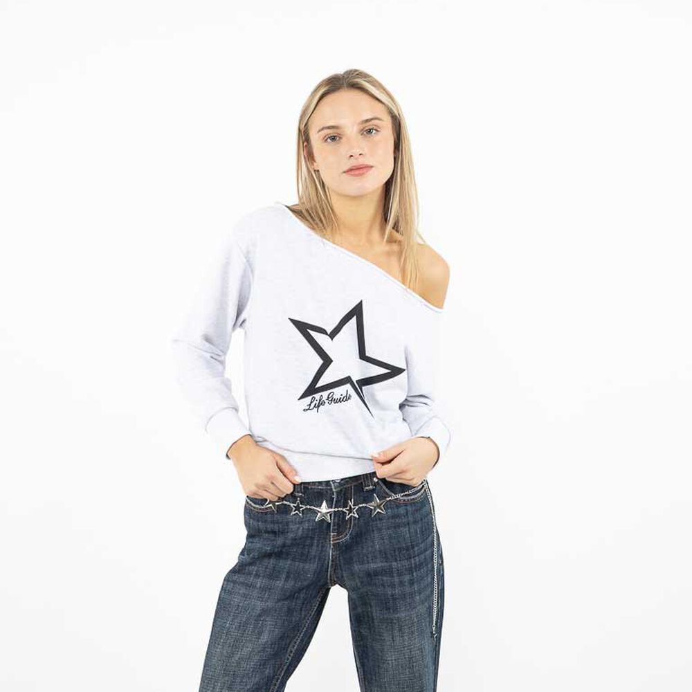 Polerón Off Shoulder Y2K Mujer Icono
