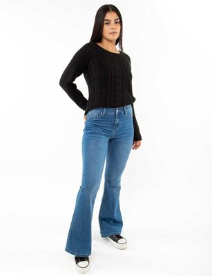 Imagen 2 del producto Jeans Indigo Flare Mujer Icono Celeste-Me