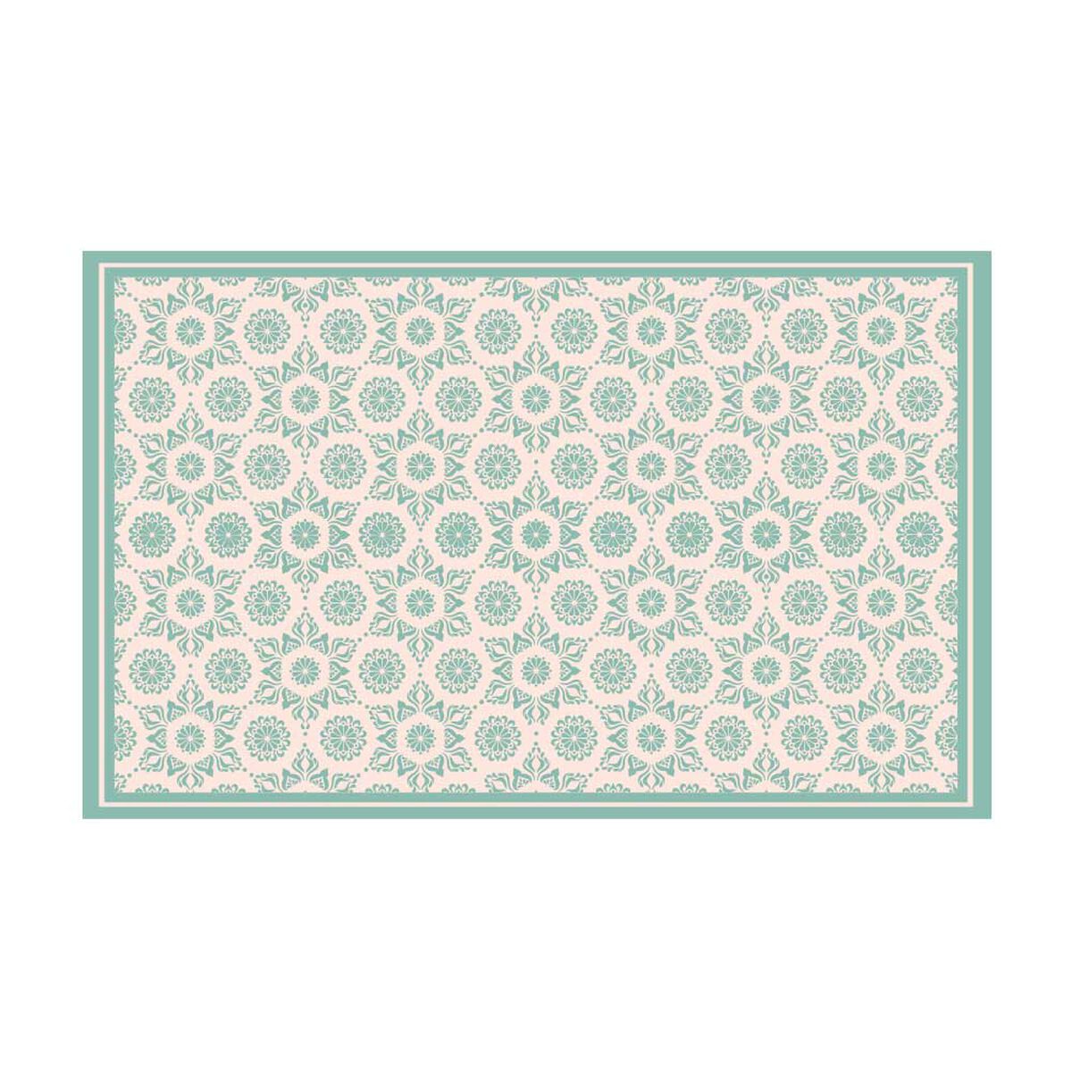 Alfombra Davanti Flor Hindu Turquesa 140 x220 Flor Hindu Turquesa