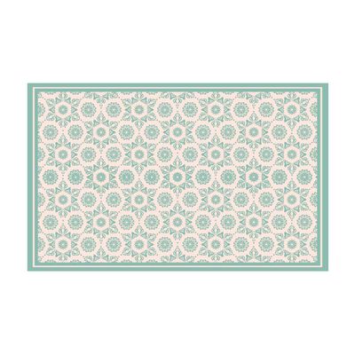 Alfombra Davanti Flor Hindu Turquesa 140 x220 Flor Hindu Turquesa