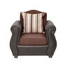 Juego de Living Innovamuebles Azucena Sofá 3 Cuerpos + Dos Sillones 1 Cuerpo Chocolate 