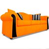 Juego de Living Elegant Michigan + Sitiales Tela 5 Cuerpos Oro