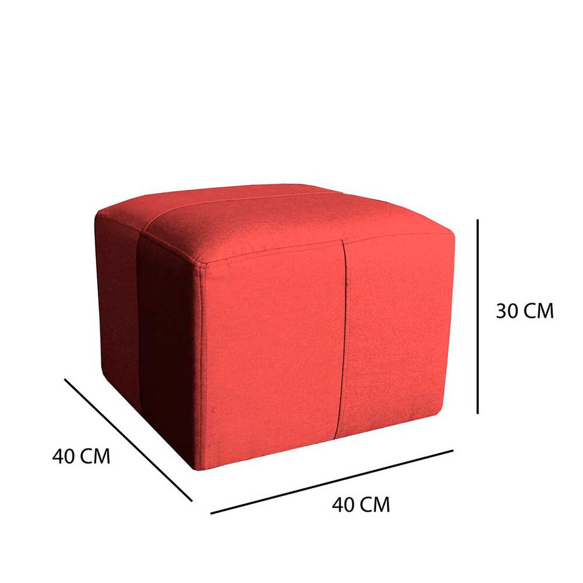 Sof&aacute; Muebles MYM Maxi 3 Cuerpos + Dos Pouf 1 Cuerpo Burdeo