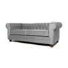 Sofá Barra Design Chesterfield 3 Cuerpos Gris