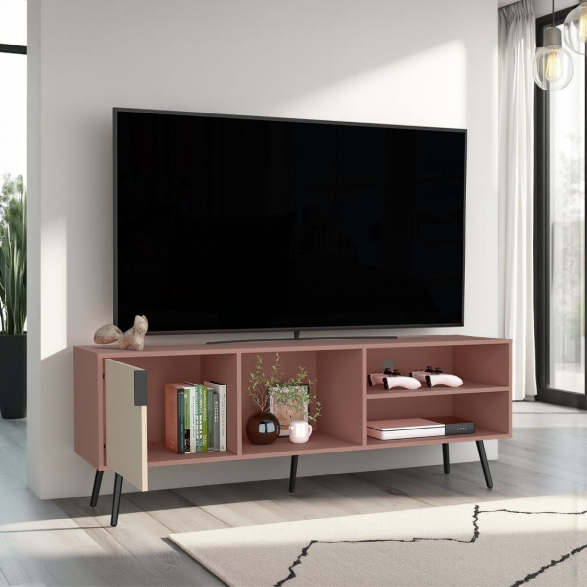 Rack TV TuHome Vulcan 65" Arupo y Toquilla