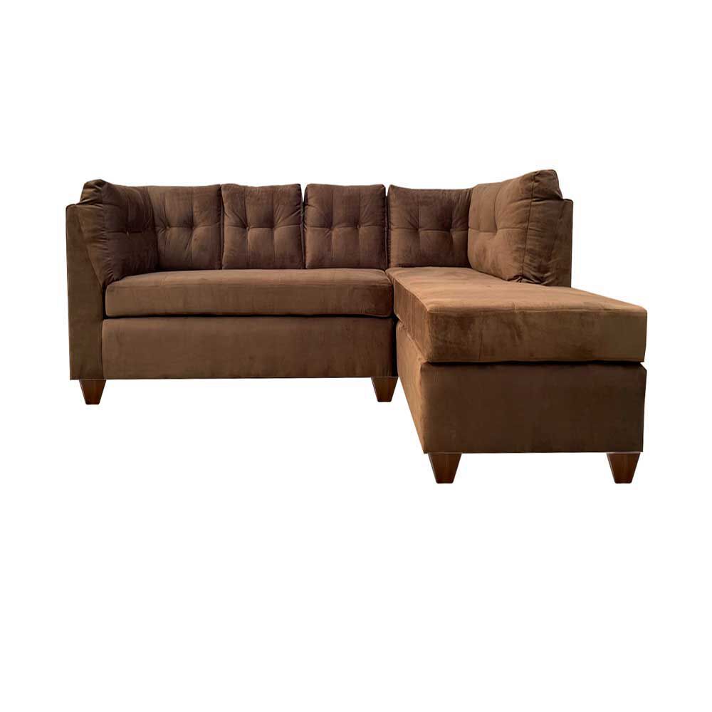 Sofá Seccional Muebles MPR New Journey 3 Café
