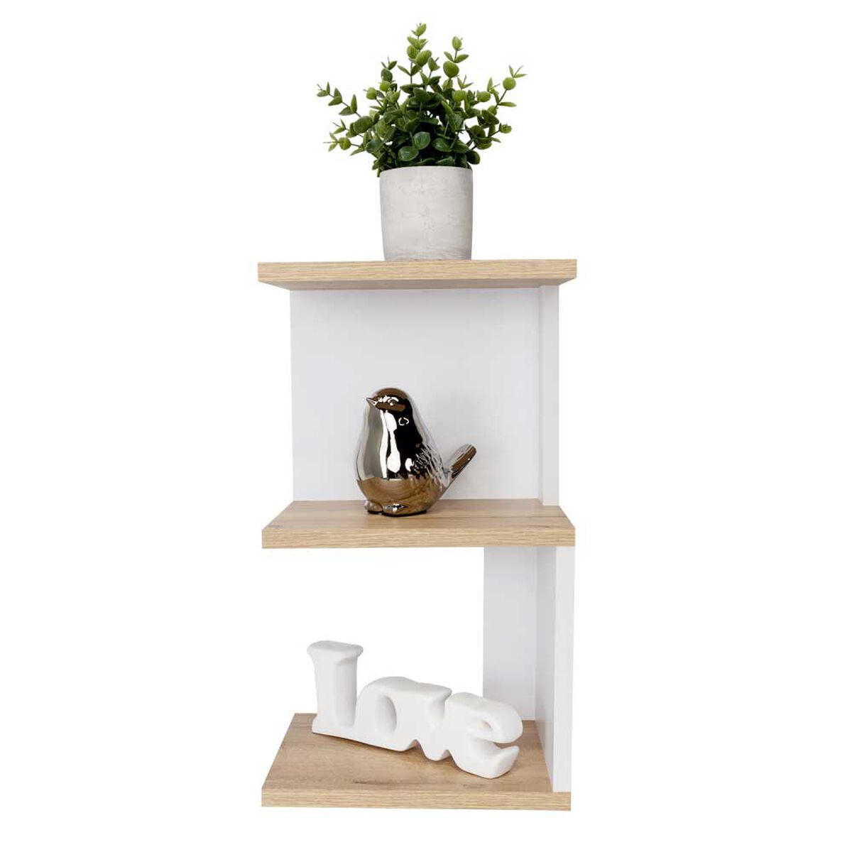 Repisa 2 Niveles TuHome Indigo Blanco Rovere
