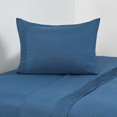 Juego de Sábanas American Family 1.5 Plazas Plizada Piedra