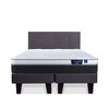Cama Europea Flex King Nexus Base Dividida + Respaldo Royal Grafito