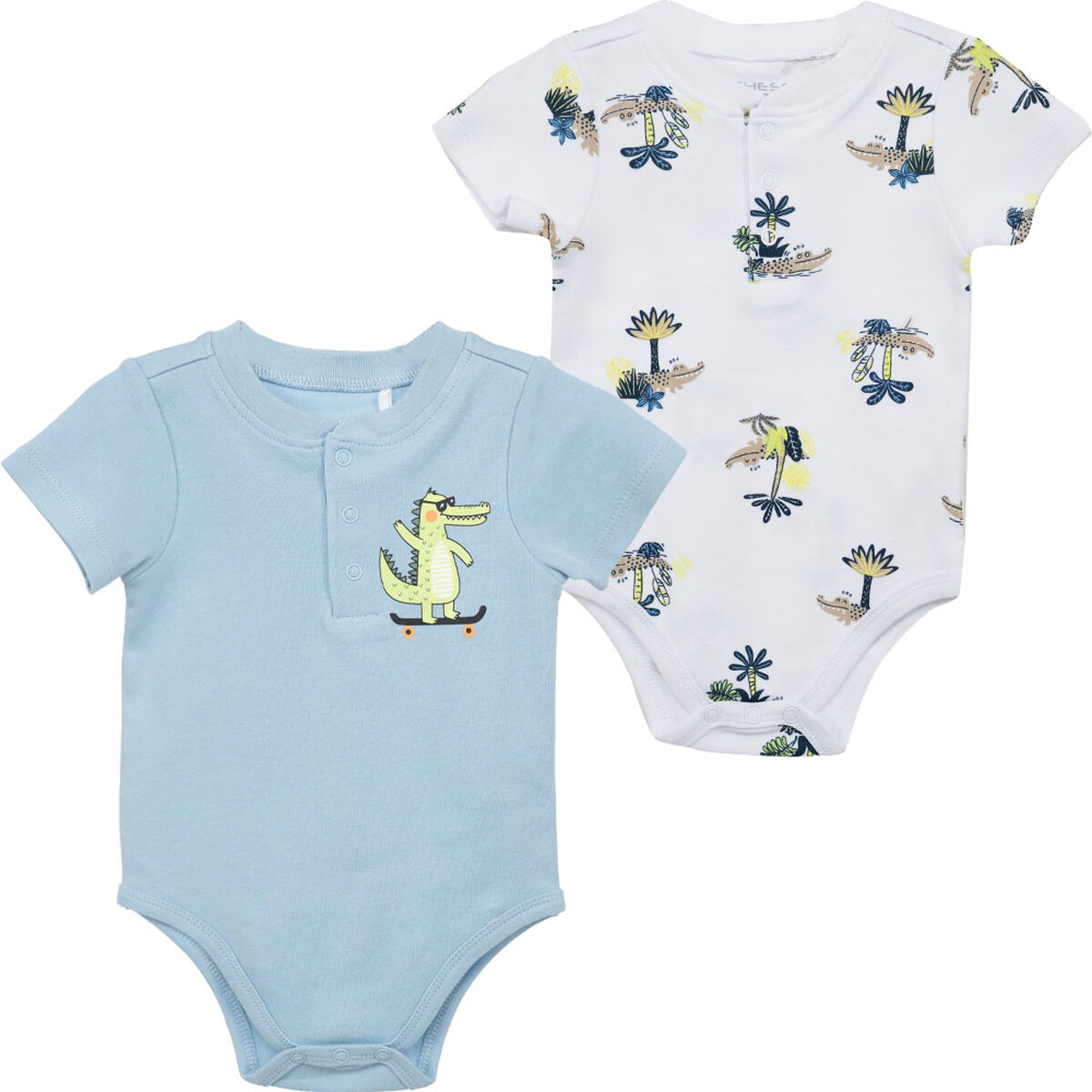 Pack 2 Body Manga Corta Bebo Chess Baby