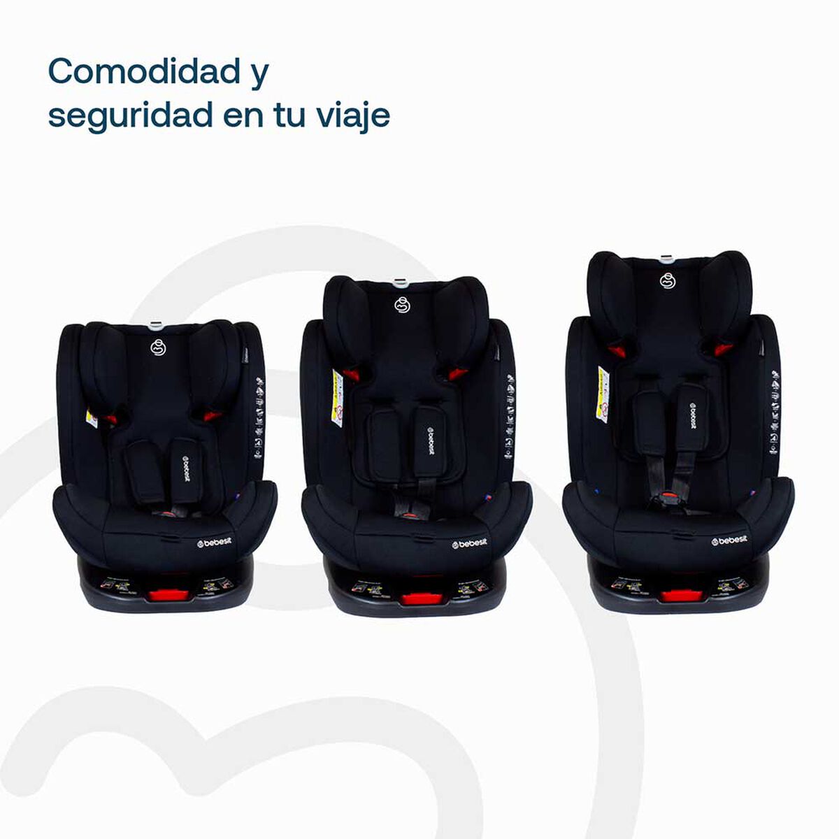 Silla de Auto Bebe Convertible OneFix 360 Isofix Grey Bebesit