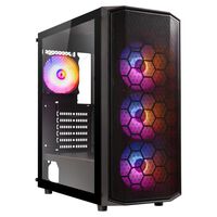 Gabinete BitFenix/ Garen ATX/ 4 ventiladores /Negro