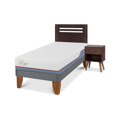 Imagen 2 del producto Cama Europea CIC 1 Plaza Excellence Plus + Respaldo + Velador New Munich